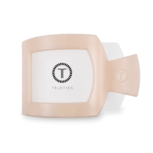 Almond Beige Large Flat Square Hair Clip