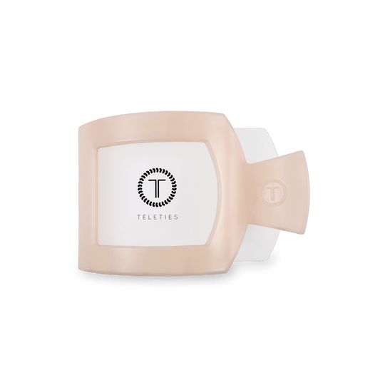 Almond Beige Small Flat Square Hair Clip