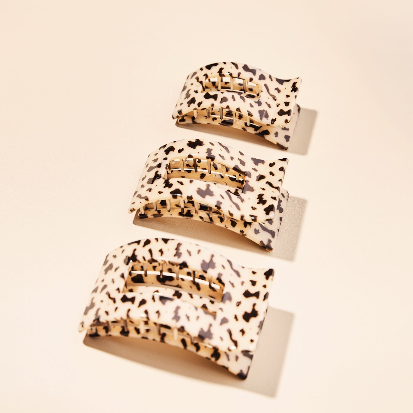 Blonde Tortoise Large Flat Rectangle Hair Clip