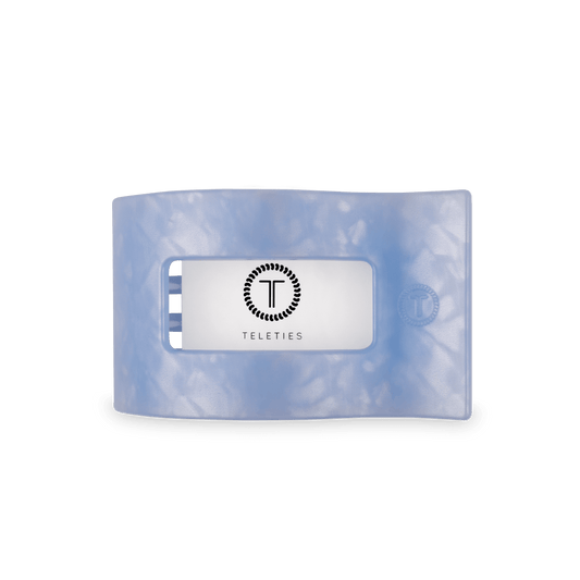 Blue Lagoon Medium Flat Rectangle Hair Clip