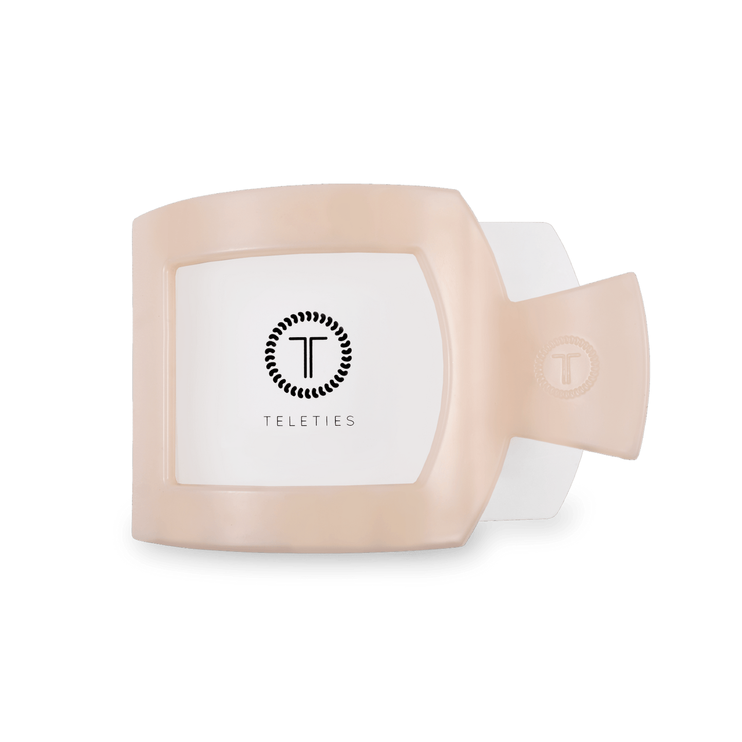 Almond Beige Medium Flat Square Hair Clip