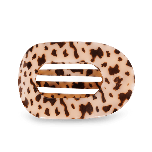 Blonde Tortoise Large Flat Round Hair Clip