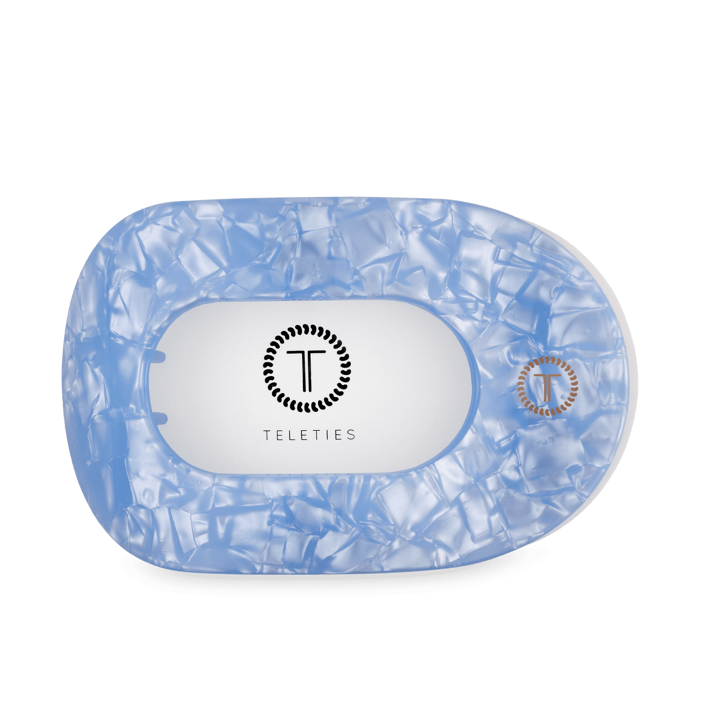 Blue Lagoon Large Flat Round Hair Clip