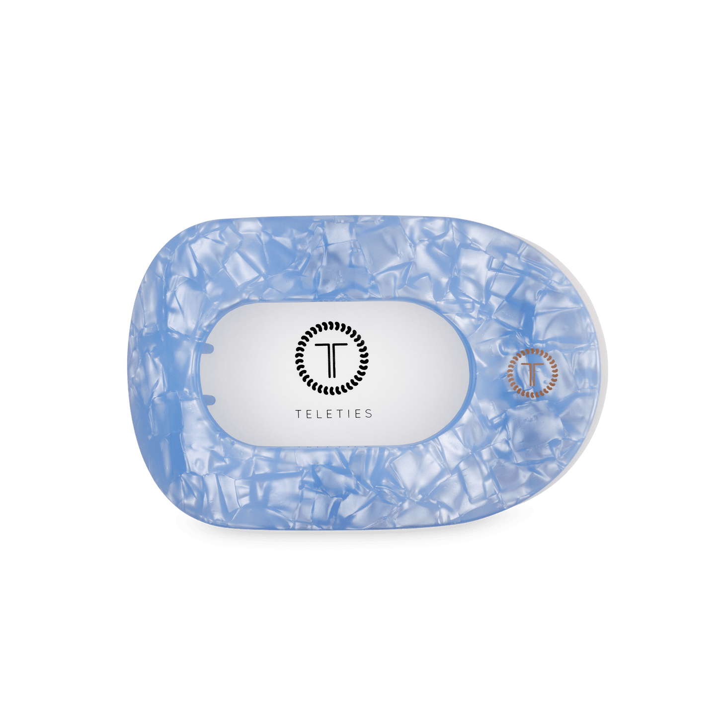 Blue Lagoon Medium Flat Round Hair Clip