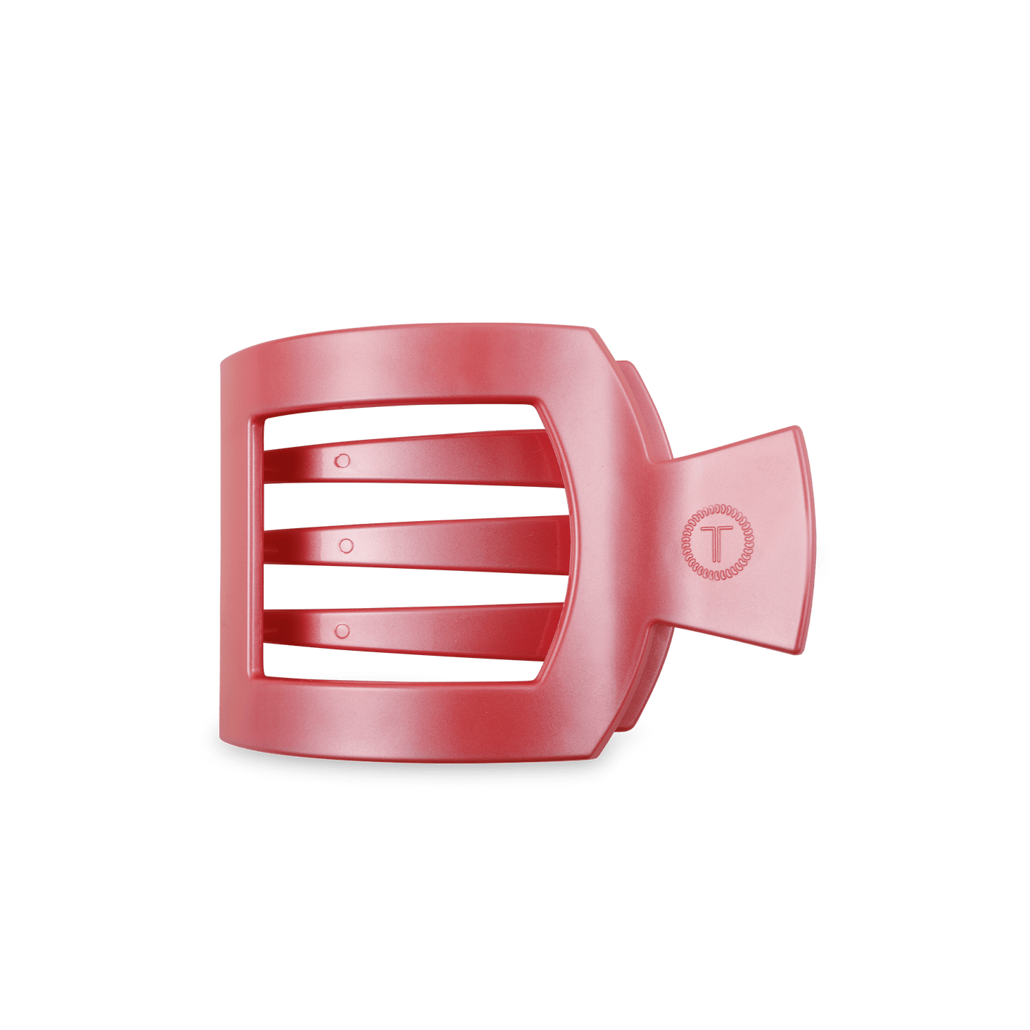 Calming Coral Medium Flat Square Hair Clip